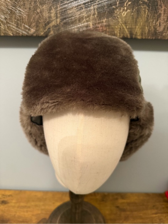 Bancroft Other - USAF B-9B Flyers Winter Helmet Bancroft Faux Fur Trapper Hat Olive Medium